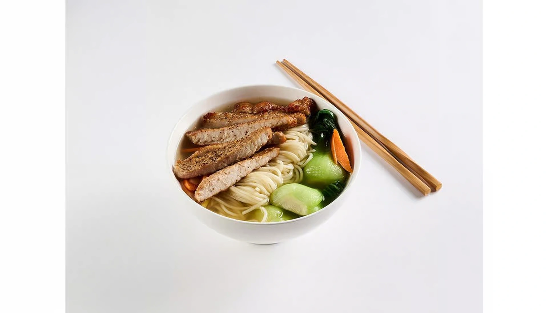 Fried pork chop noodle soup